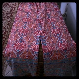 Boho chic gypsy elastic waistband flowy pants